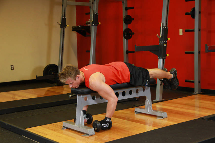 Alternative demonstration of Lying Rear Delt Raise exercise