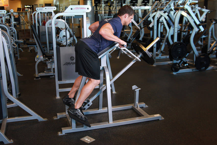 Alternative demonstration of Lying T-Bar Row exercise