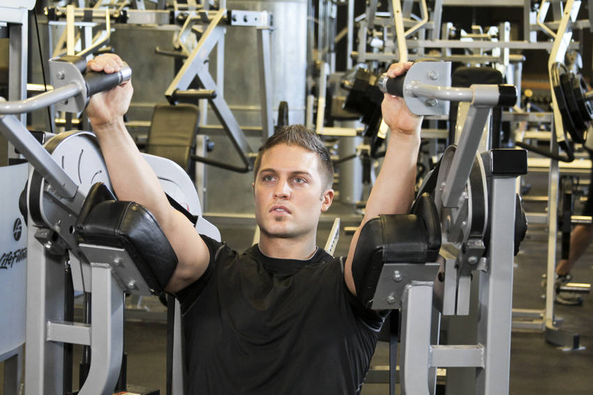 Alternative demonstration of Machine Triceps Extension exercise