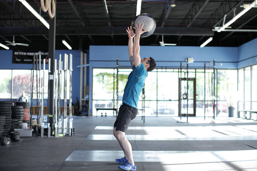 Alternative demonstration of Medicine Ball Scoop Throw exercise