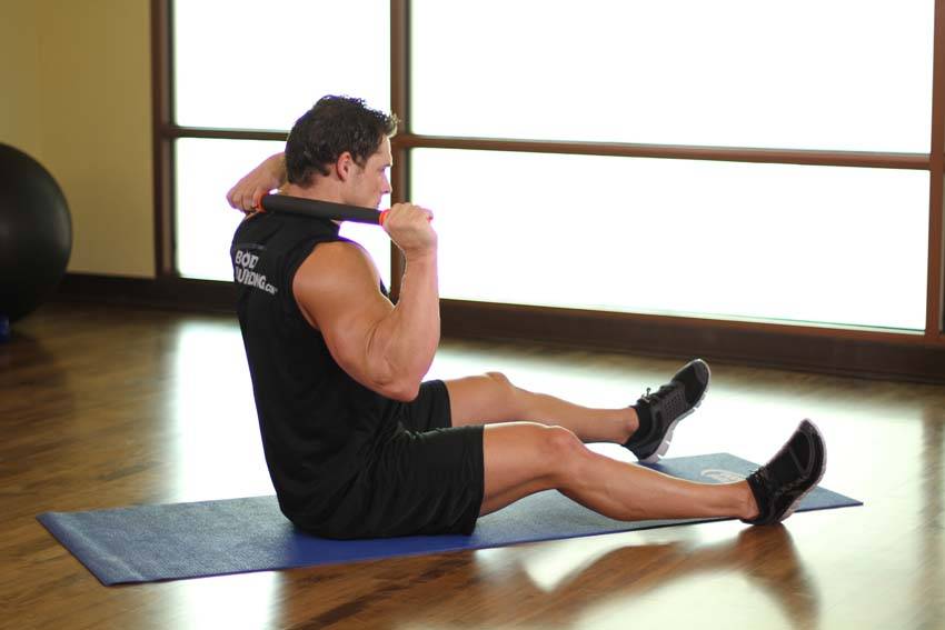 Demonstration of Neck-SMR exercise showing proper form and technique