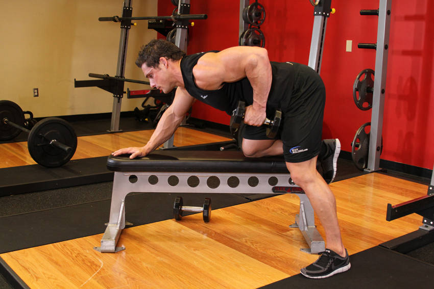 Alternative demonstration of One-Arm Dumbbell Row exercise