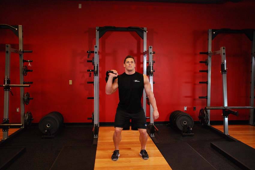 Alternative demonstration of One-Arm Kettlebell Jerk exercise
