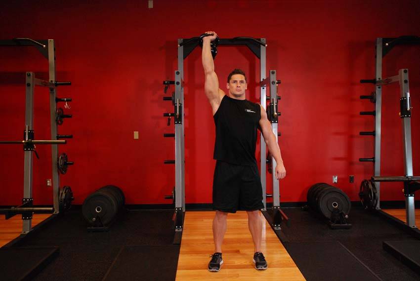 Alternative demonstration of One-Arm Kettlebell Para Press exercise