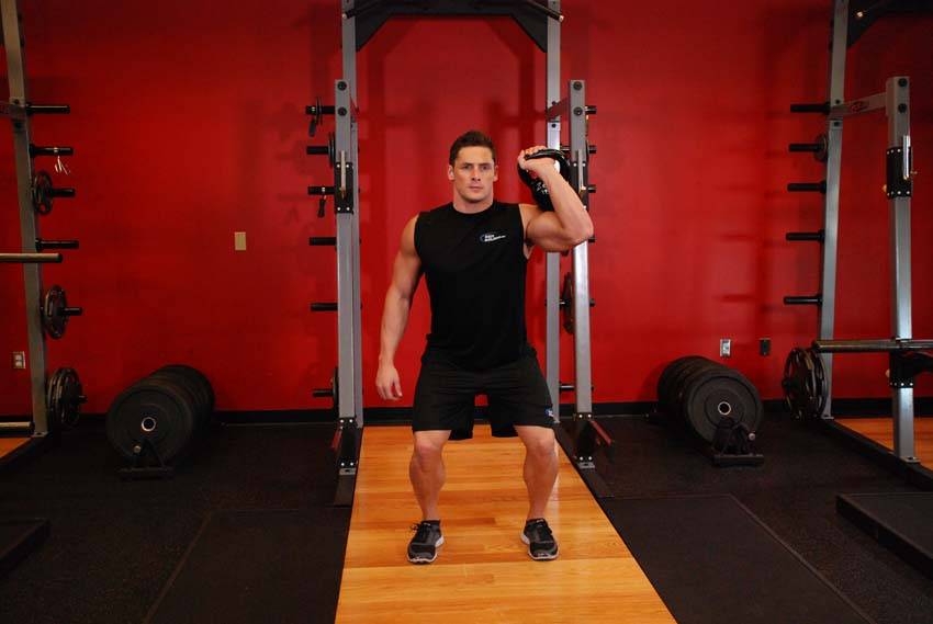 Alternative demonstration of One-Arm Kettlebell Push Press exercise