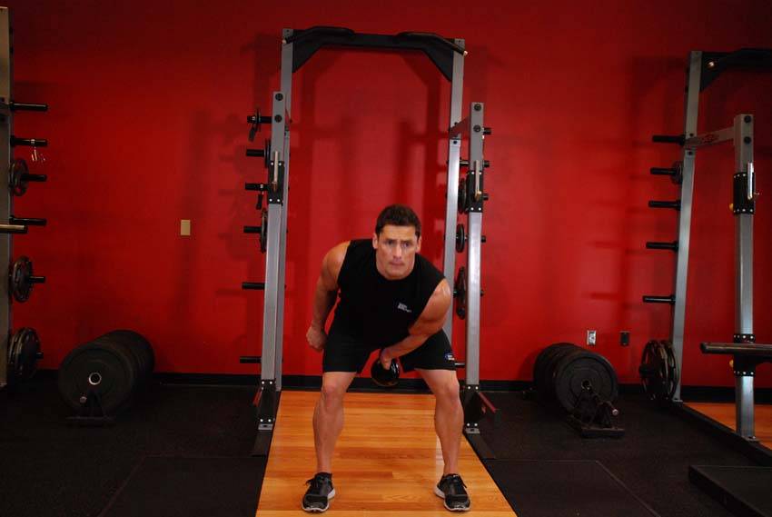 Alternative demonstration of One-Arm Kettlebell Swings exercise