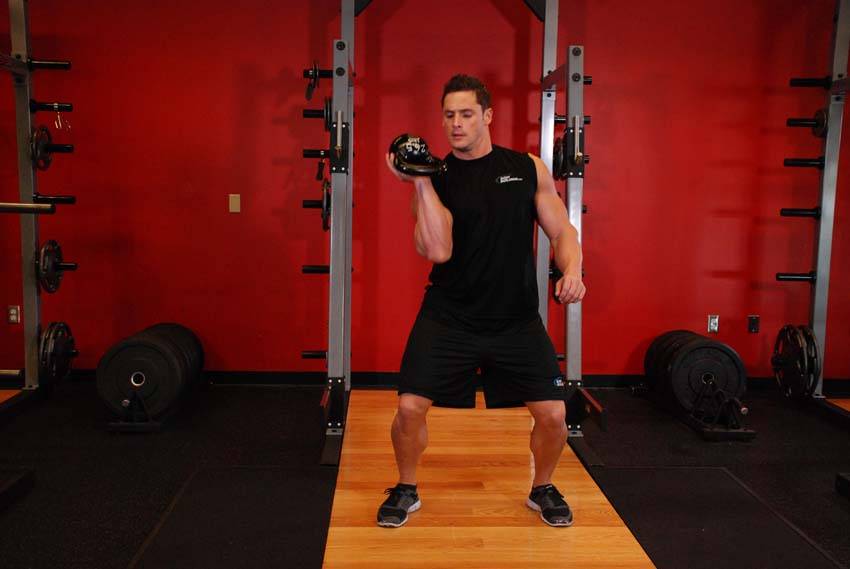Alternative demonstration of One-Arm Open Palm Kettlebell Clean exercise