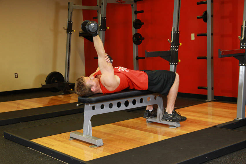 Alternative demonstration of One Arm Supinated Dumbbell Triceps Extension exercise