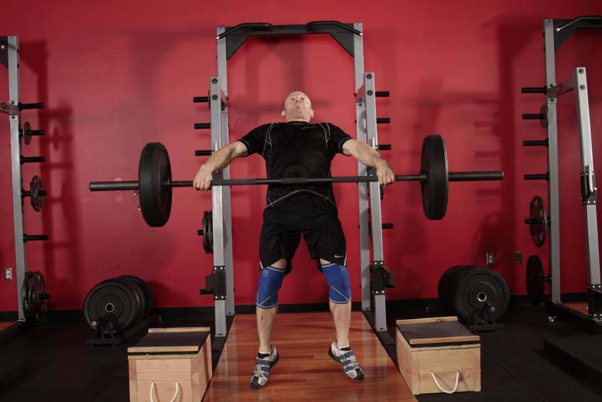 Alternative demonstration of Power Snatch from Blocks exercise