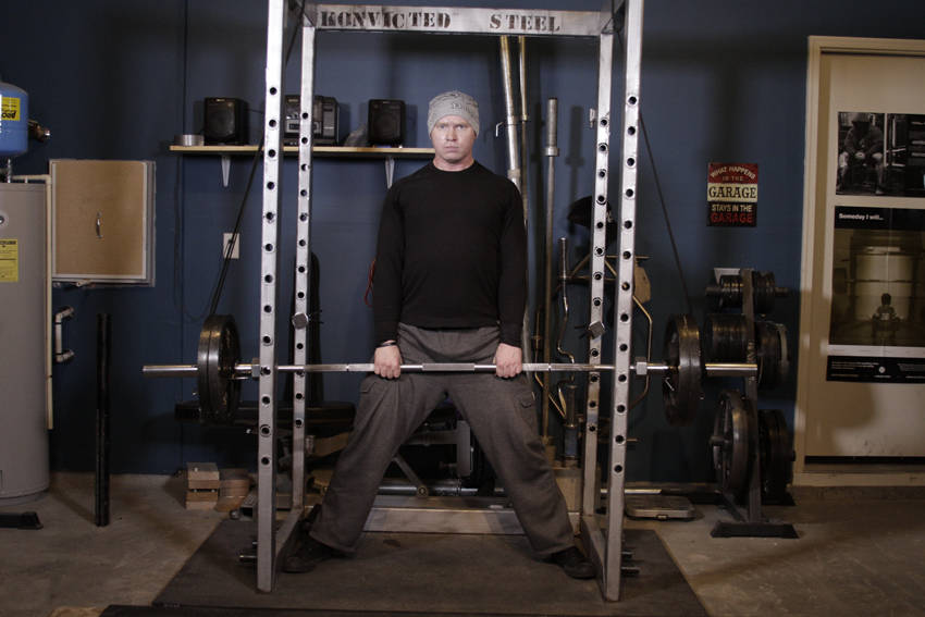 Alternative demonstration of Reverse Band Sumo Deadlift exercise