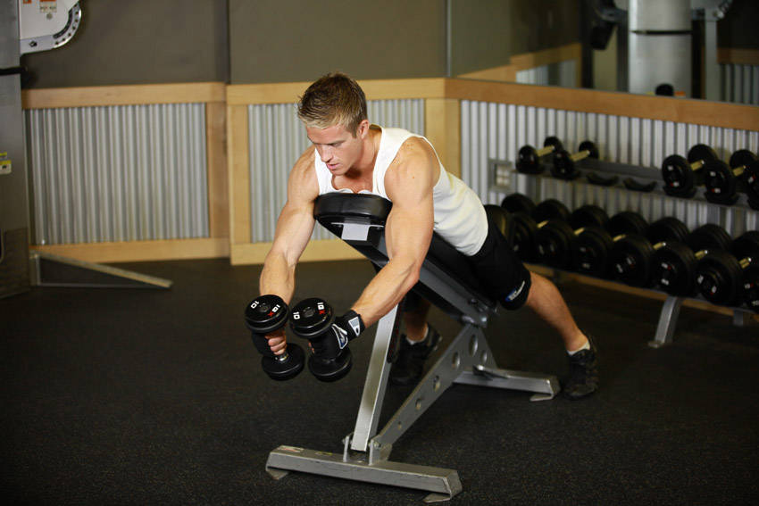 Demonstration of Reverse Flyes exercise showing proper form and technique