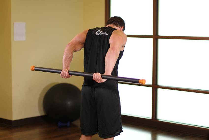 Alternative demonstration of Round The World Shoulder Stretch exercise