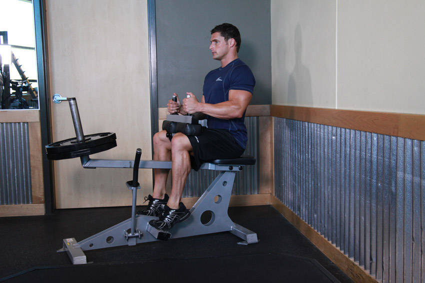 Alternative demonstration of Seated Calf Raise exercise