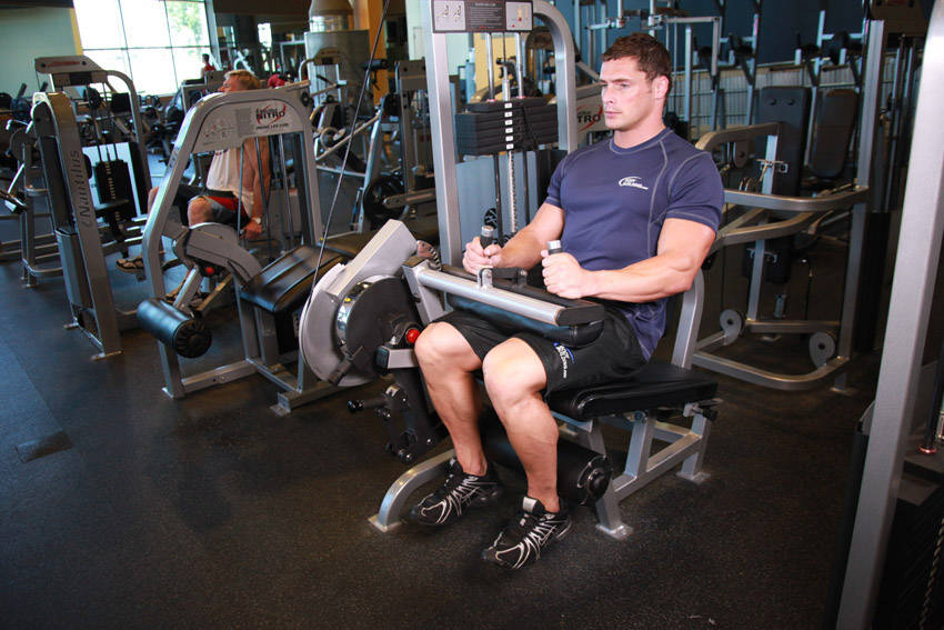 Alternative demonstration of Seated Leg Curl exercise