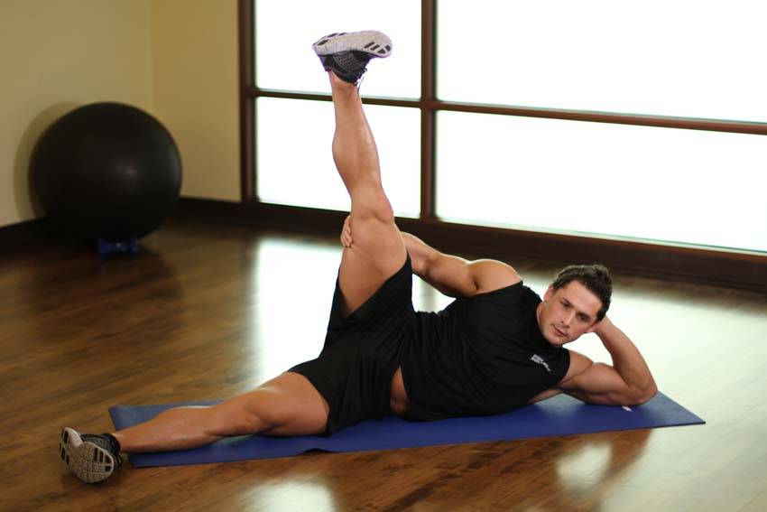 Alternative demonstration of Side Lying Groin Stretch exercise