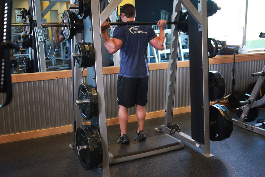 Alternative demonstration of Smith Machine Reverse Calf Raises exercise