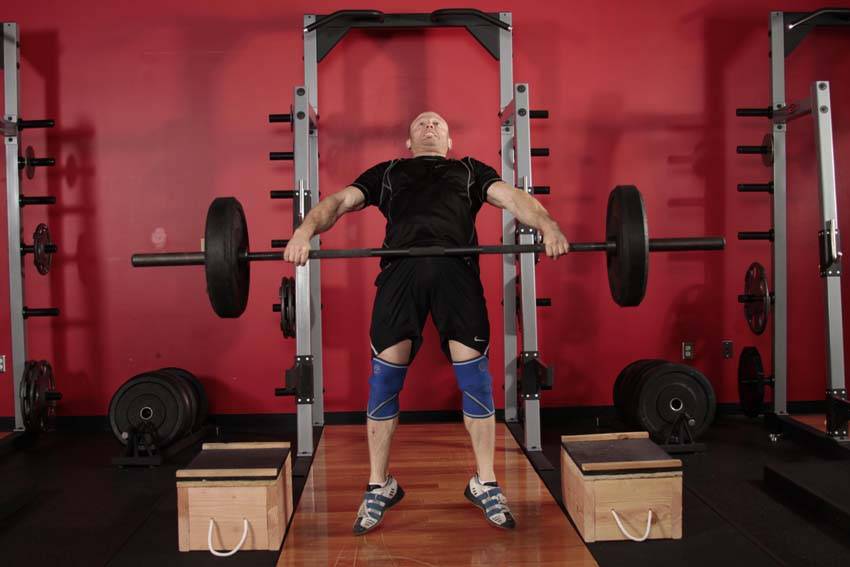 Alternative demonstration of Snatch from Blocks exercise