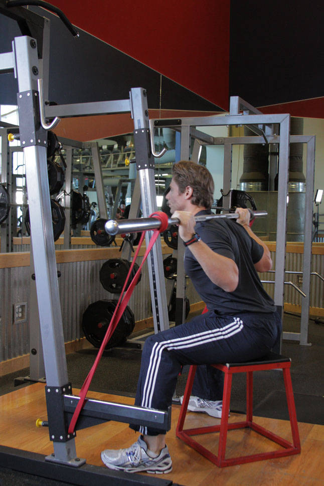 Alternative demonstration of Speed Box Squat exercise