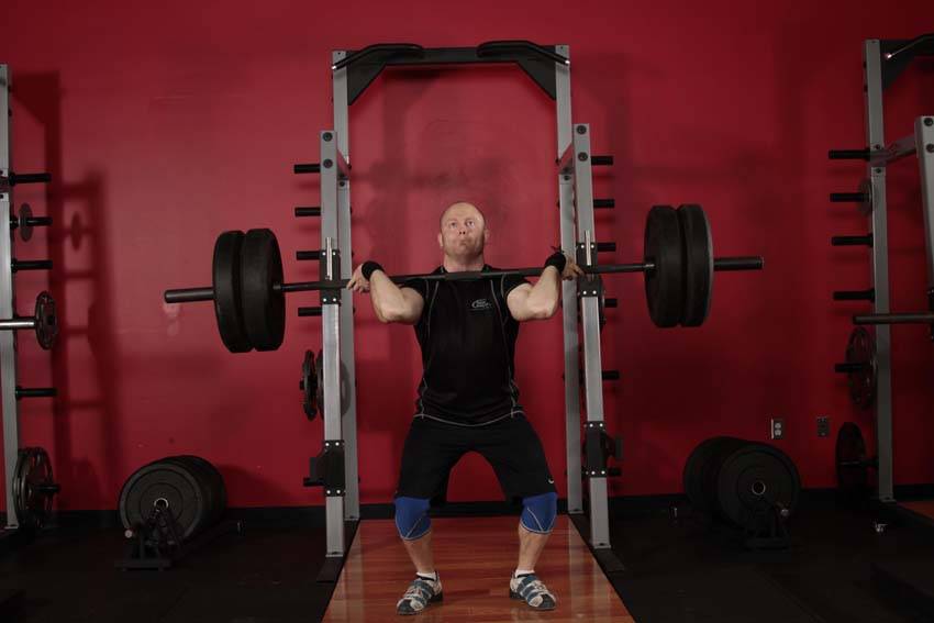 Alternative demonstration of Split Jerk exercise
