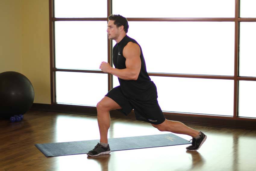Demonstration of Split Squats exercise showing proper form and technique