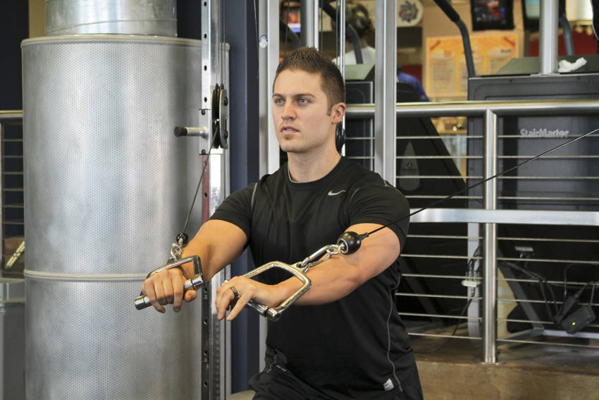 Alternative demonstration of Standing Cable Chest Press exercise