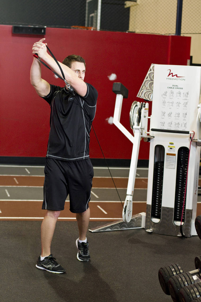 Alternative demonstration of Standing Cable Lift exercise