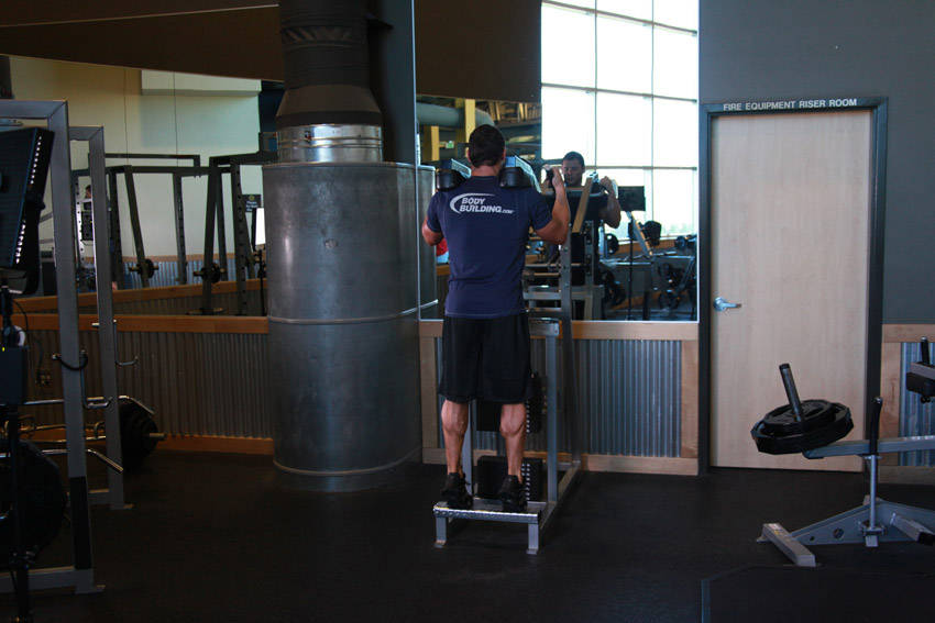 Alternative demonstration of Standing Calf Raises exercise