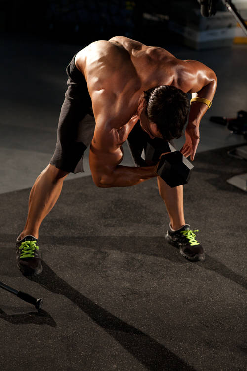 Alternative demonstration of Standing Concentration Curl exercise