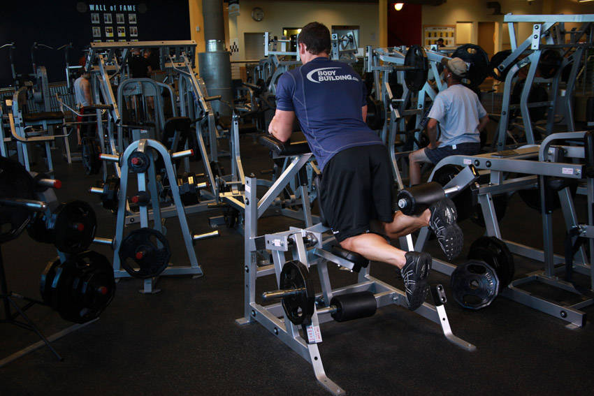 Alternative demonstration of Standing Leg Curl exercise