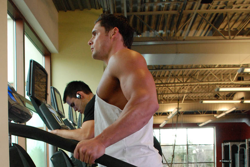 Demonstration of Step Mill exercise showing proper form and technique
