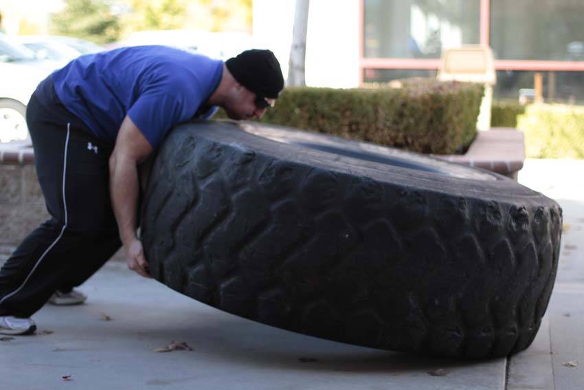 Alternative demonstration of Tire Flip exercise