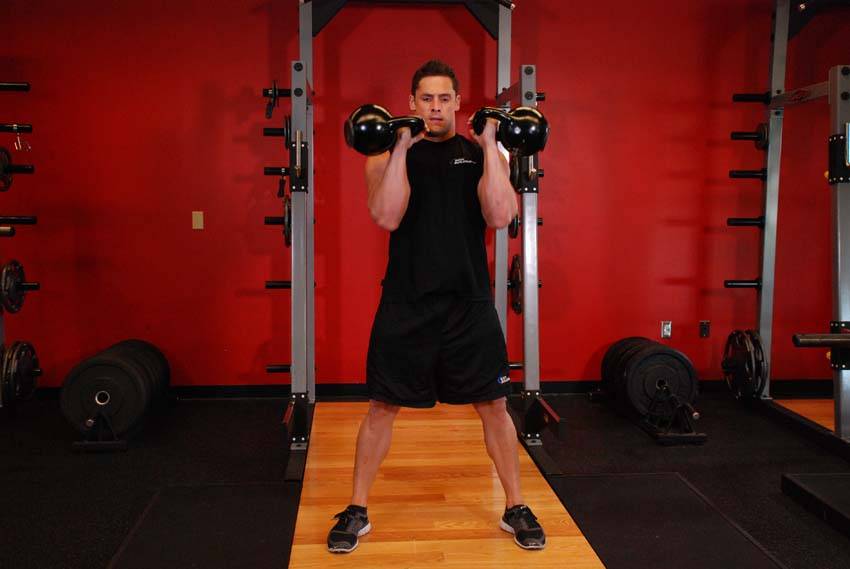Alternative demonstration of Two-Arm Kettlebell Clean exercise