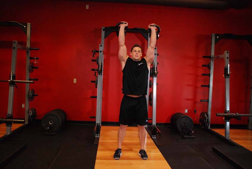 Alternative demonstration of Two-Arm Kettlebell Jerk exercise