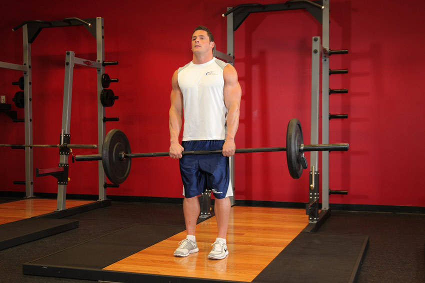 Alternative demonstration of Upright Barbell Row exercise