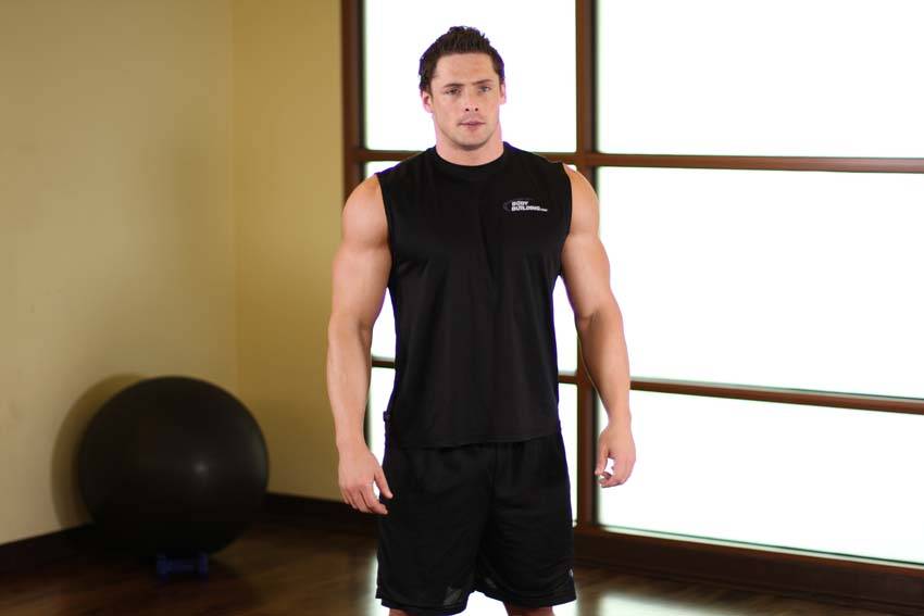 Demonstration of Upward Stretch exercise showing proper form and technique