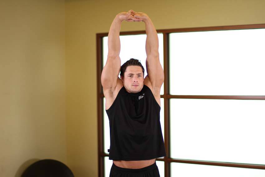 Alternative demonstration of Upward Stretch exercise