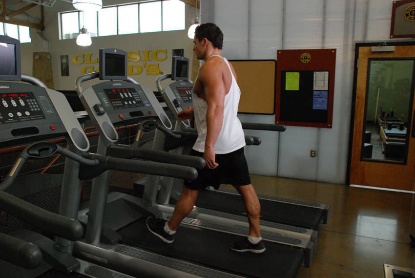 Demonstration of Walking, Treadmill exercise showing proper form and technique