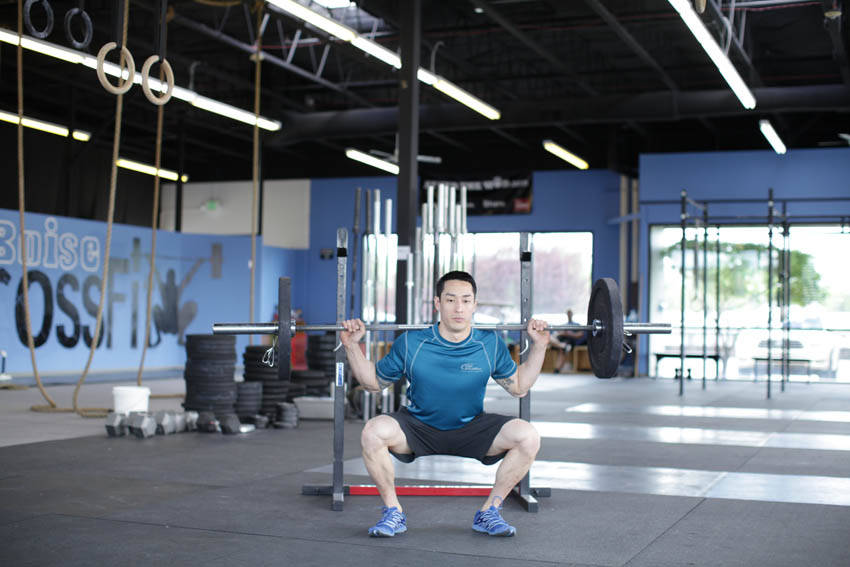 Alternative demonstration of Weighted Jump Squat exercise