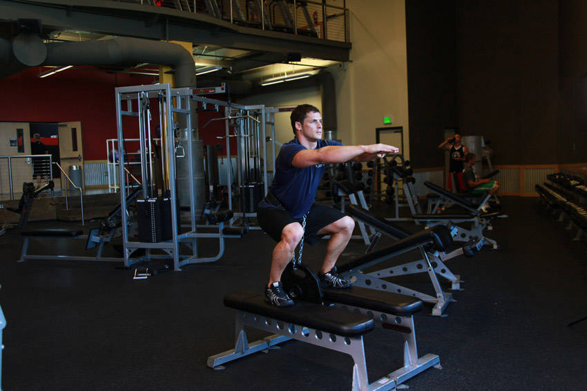 Alternative demonstration of Weighted Squat exercise