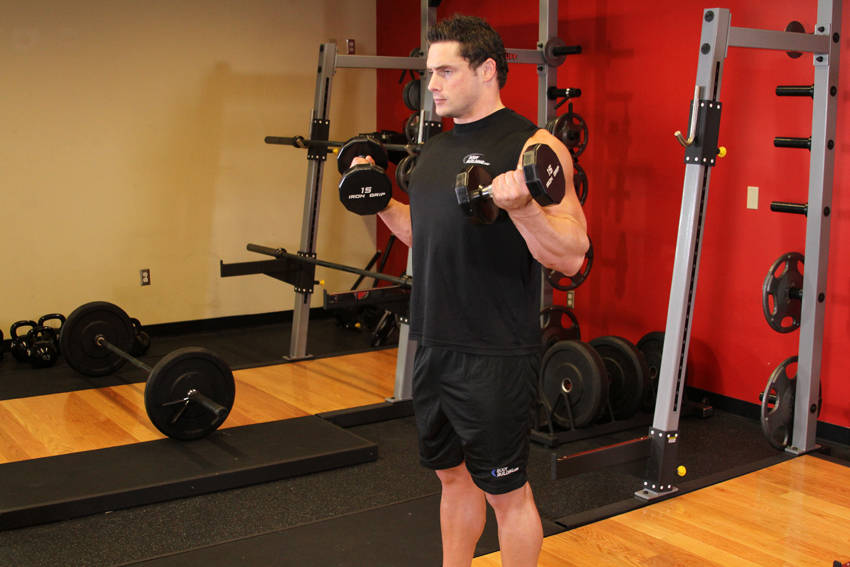 Alternative demonstration of Zottman Curl exercise